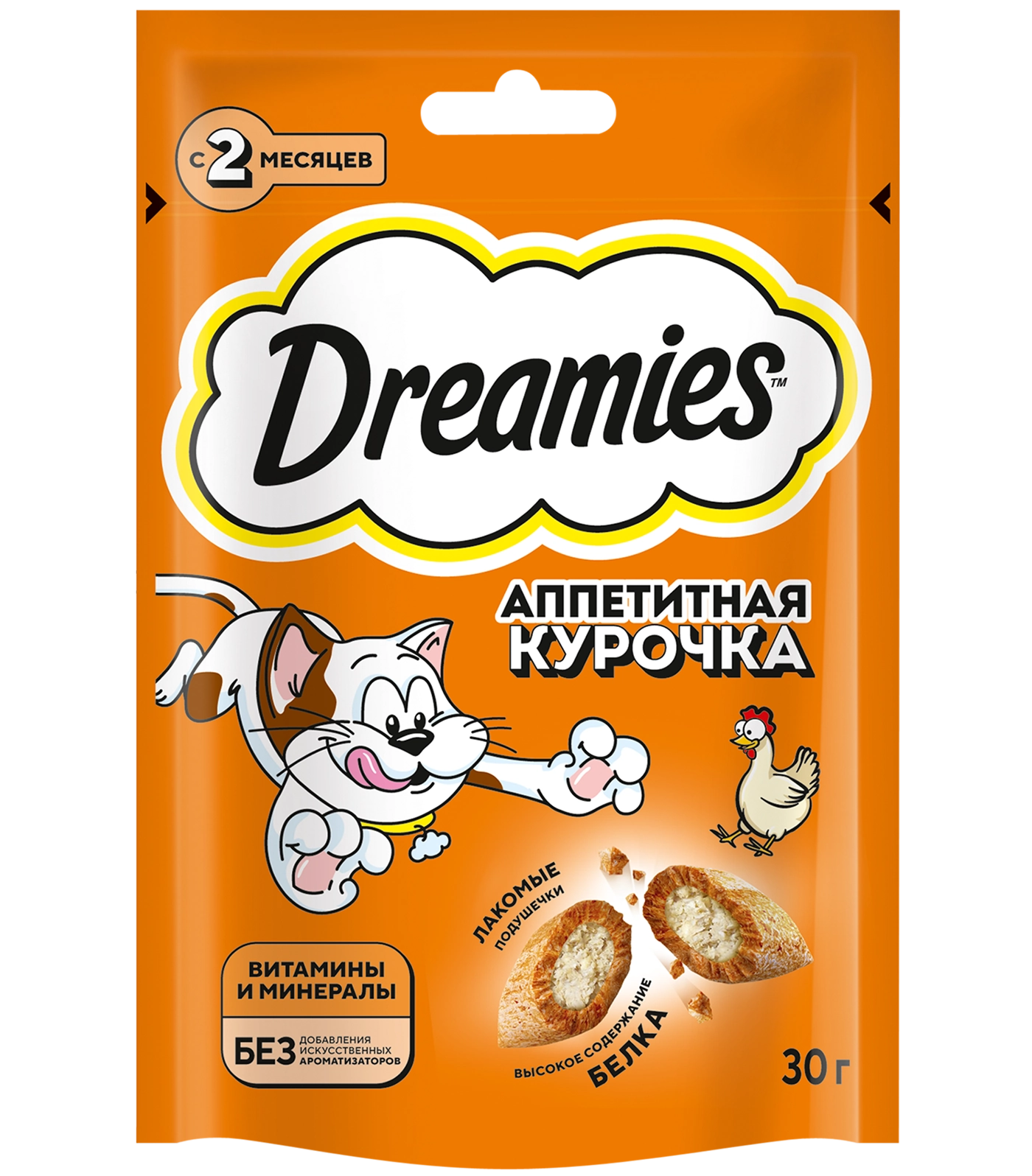Лакомство Dreamies™ Аппетитная курочка 30 г