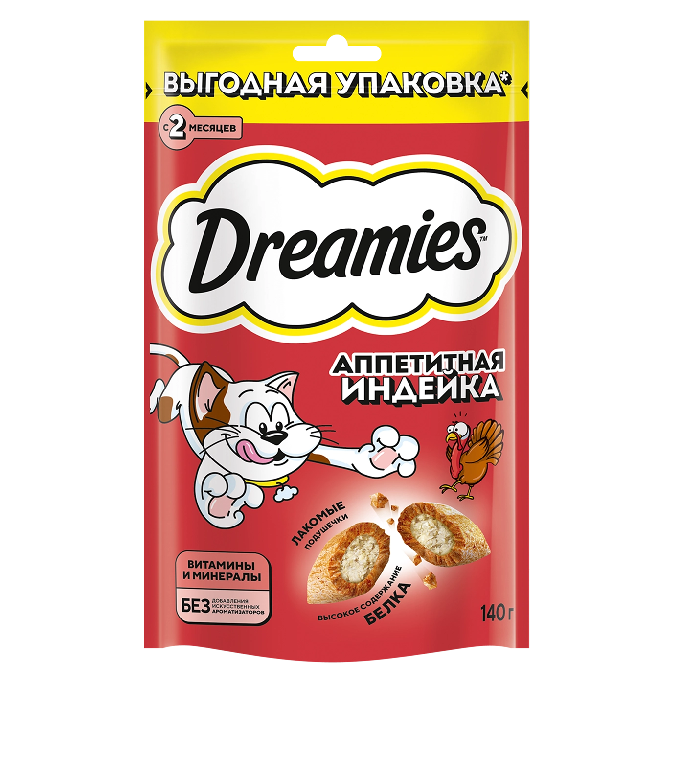 Лакомство Dreamies™ Аппетитная индейка 140&nbspг