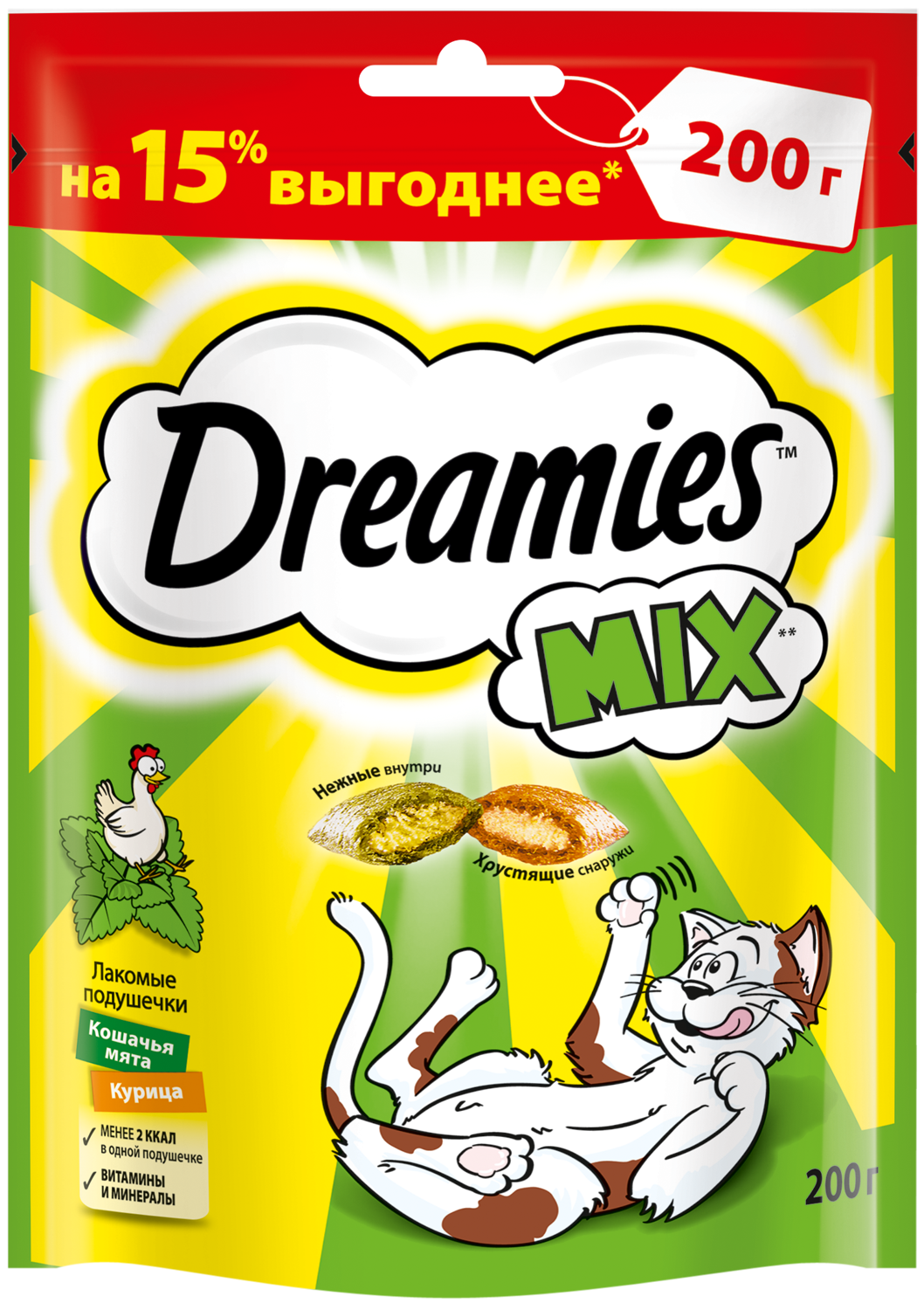 Dreamies™ кошачья мята и курица 200 г