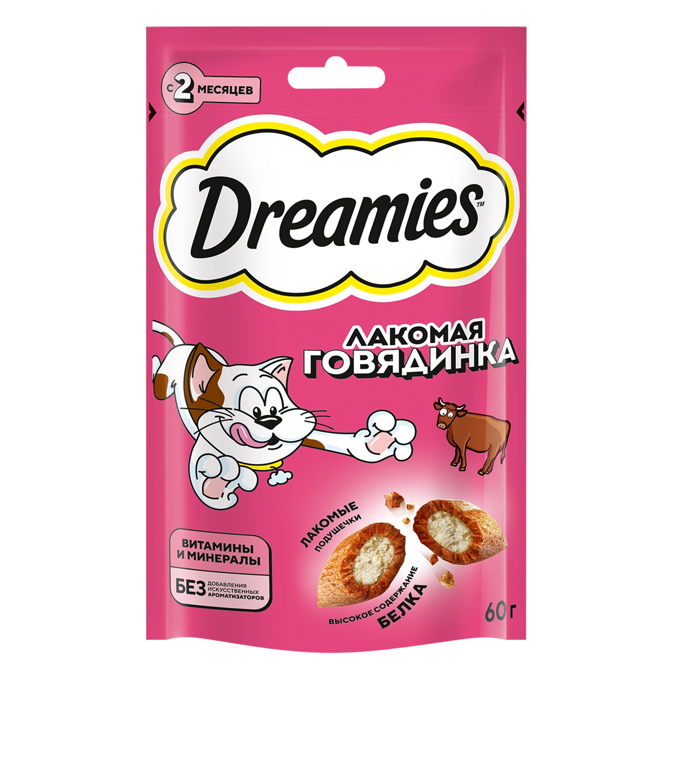 Лакомство Dreamies™ Лакомая говядинка 60 г