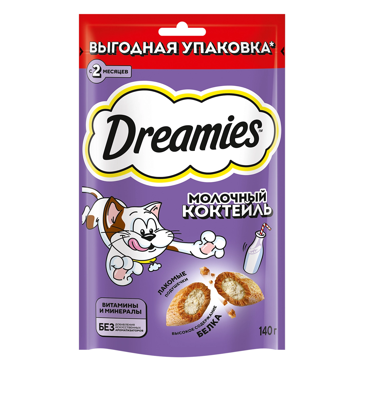 Лакомство Dreamies™ Молочный коктейль 140 г