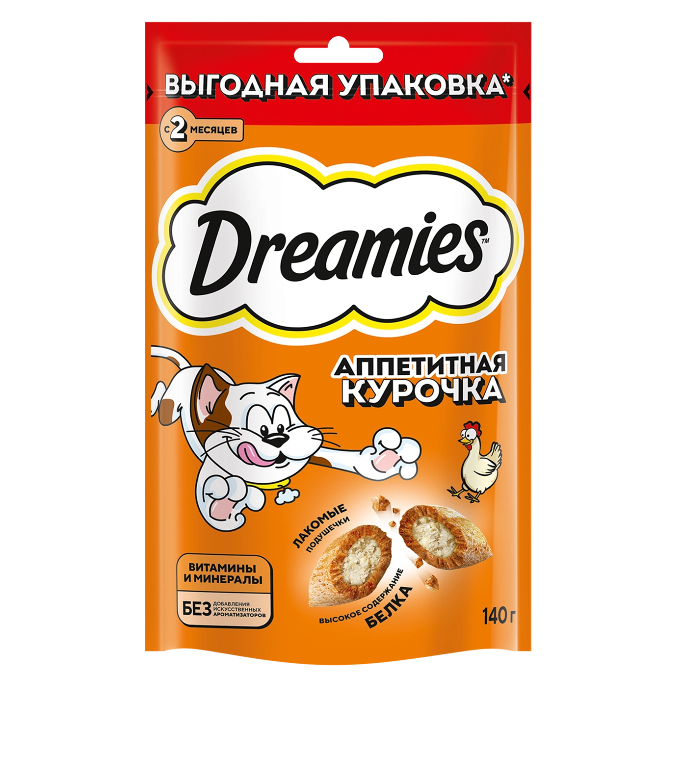 Лакомство Dreamies™ Аппетитная  курочка 140 г