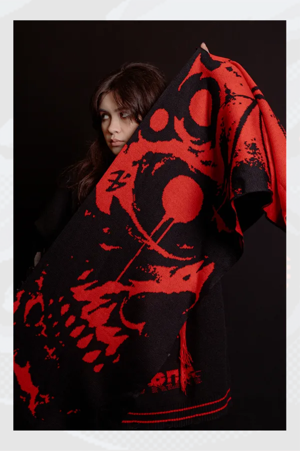  Большой шарф Psycho