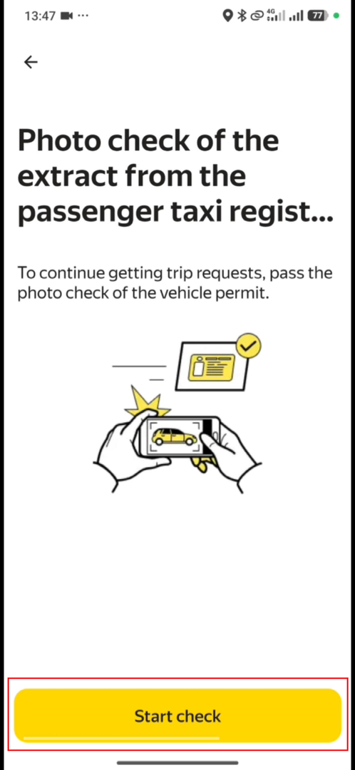 Click on “Start check”