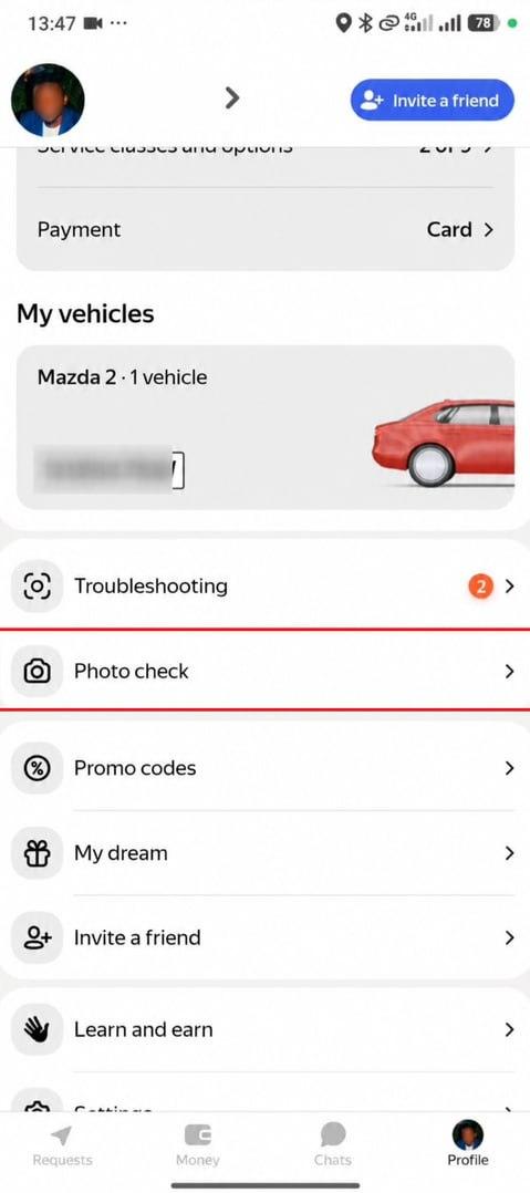 Click on “Photo check”
