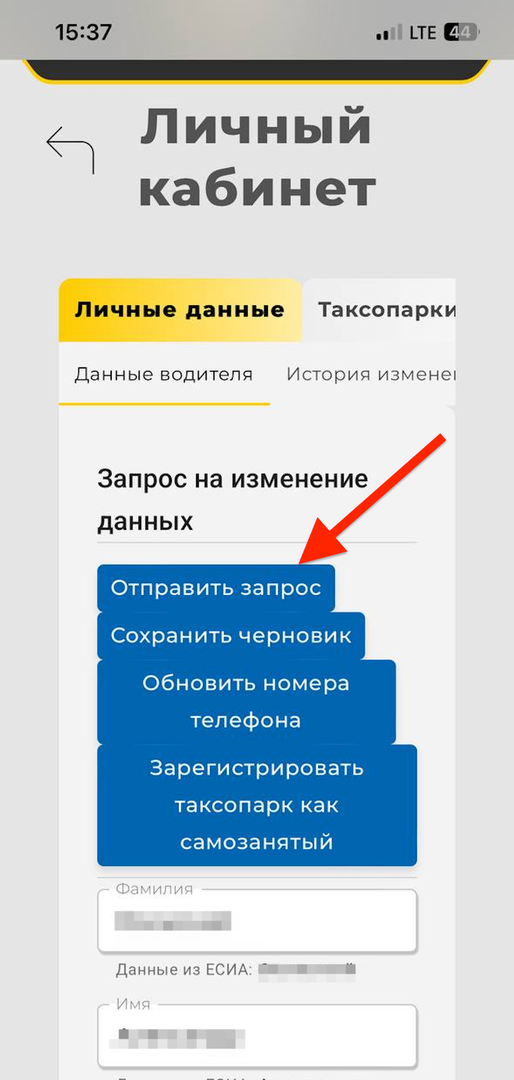 Прокрути вверх и нажмите «Отправить запрос».
