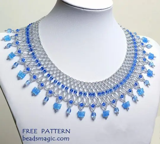 Winter necklace beading pattern