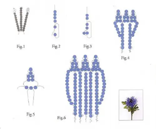 как сплести василек по схеме