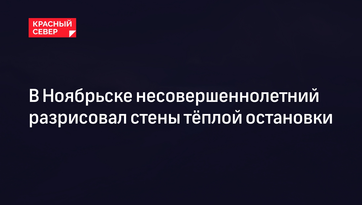 В Ноябрьске несовершеннолетний разрисовал стены тёплой остановки