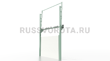 Ворота Alutech секционные бытовые высокие стальные (металл) - полотно из сэндвич-панелей