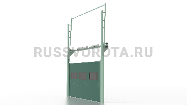 Ворота Hormann секционные промышленные с окнами стальные (металл) - полотно из сэндвич-панелей