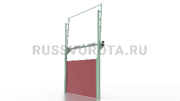 Ворота Alutech секционные бытовые высокие стальные (металл) - полотно из сэндвич-панелей
