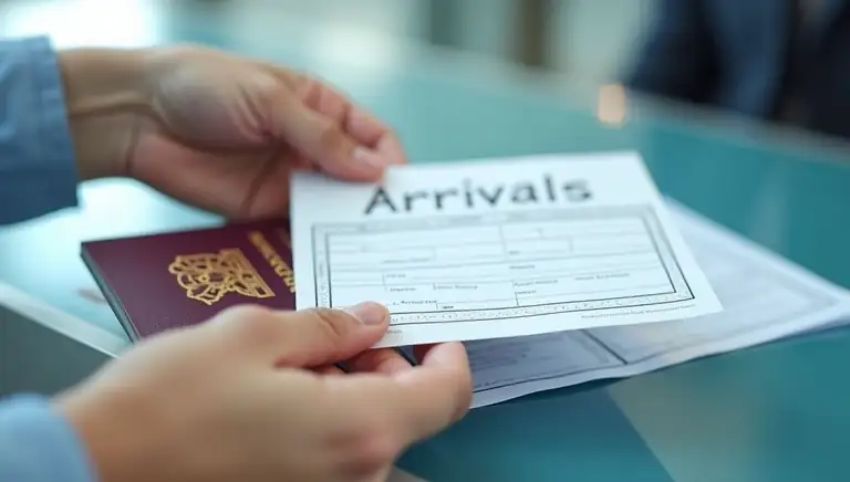 arrival card