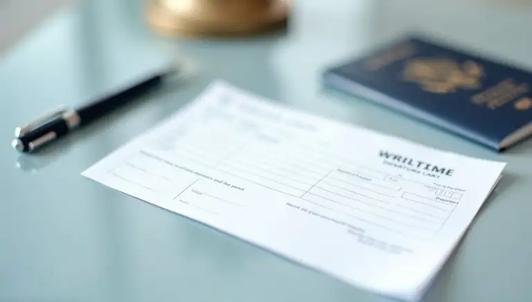 departure card