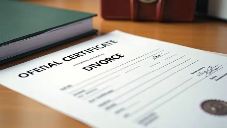 divorce certificate