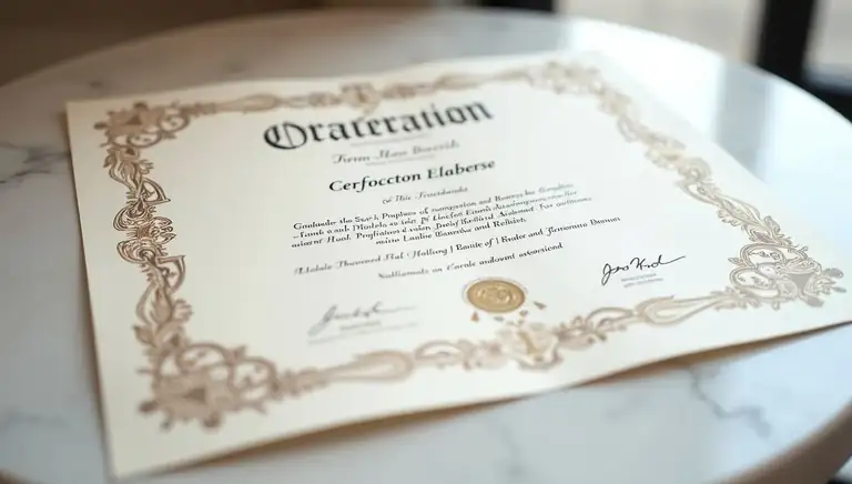 graduation certificate