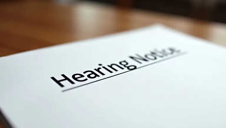 hearing notice