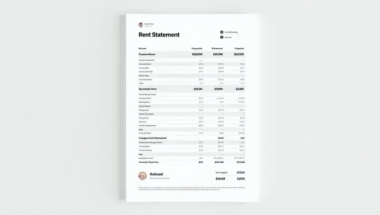 rent statement
