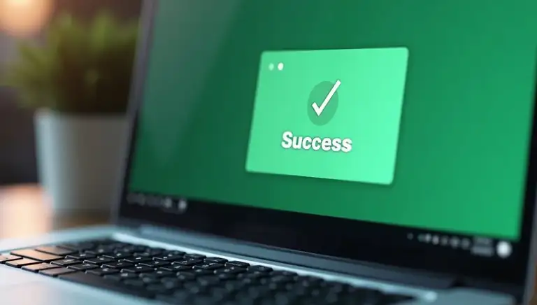 success message