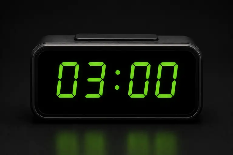 three o'clock