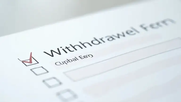 withdrawal form