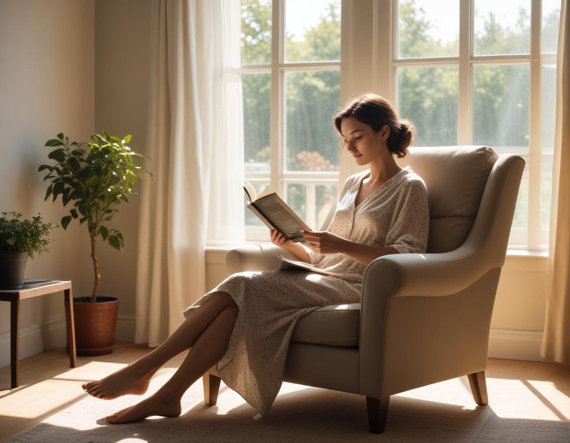 by the window