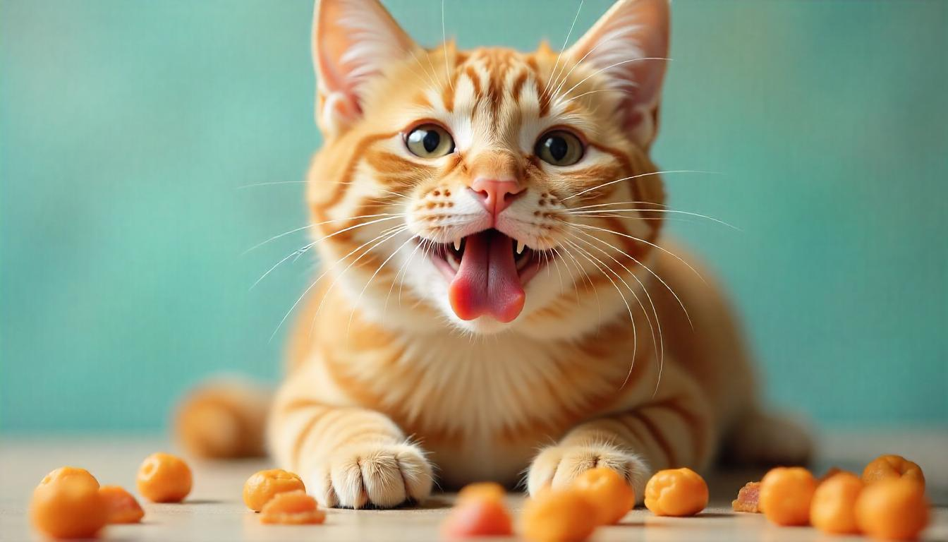 A happy, healthy cat enjoying a safer, alternative treat