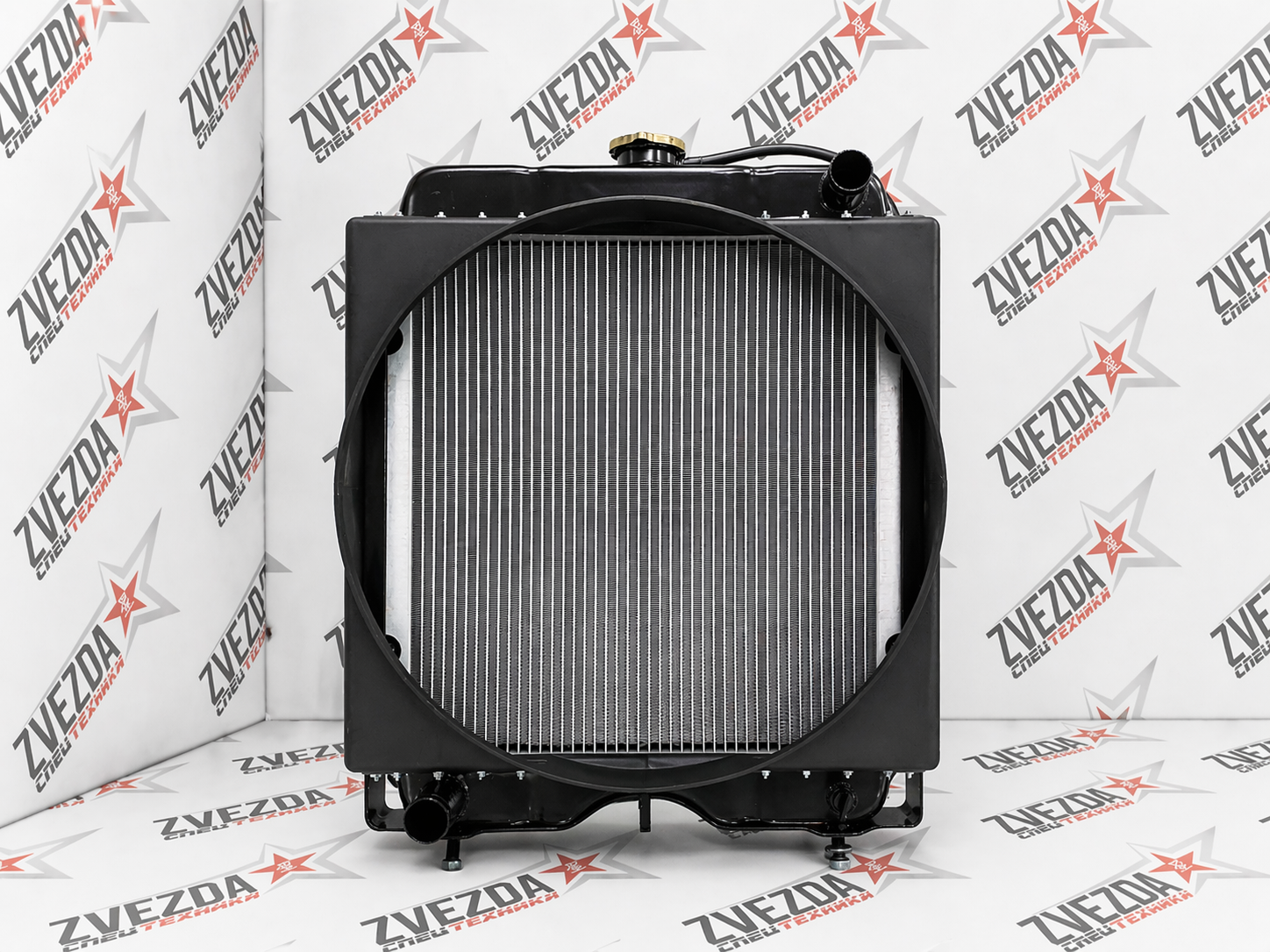 Радиатор охлаждения K495 490*600мм (патрубки верх право низ лево)