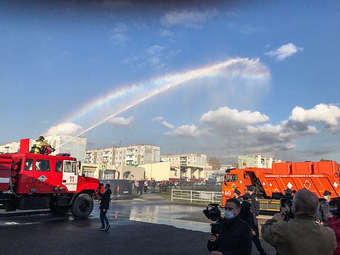 Открытие нового здания пожарной части №11 в поселке Бачатский, 2 октября 2020 г, Сергей Цивилев